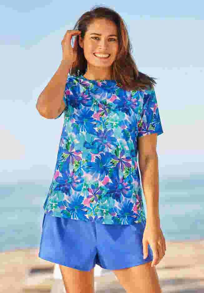 Cross-Back Swim Tee image number 0