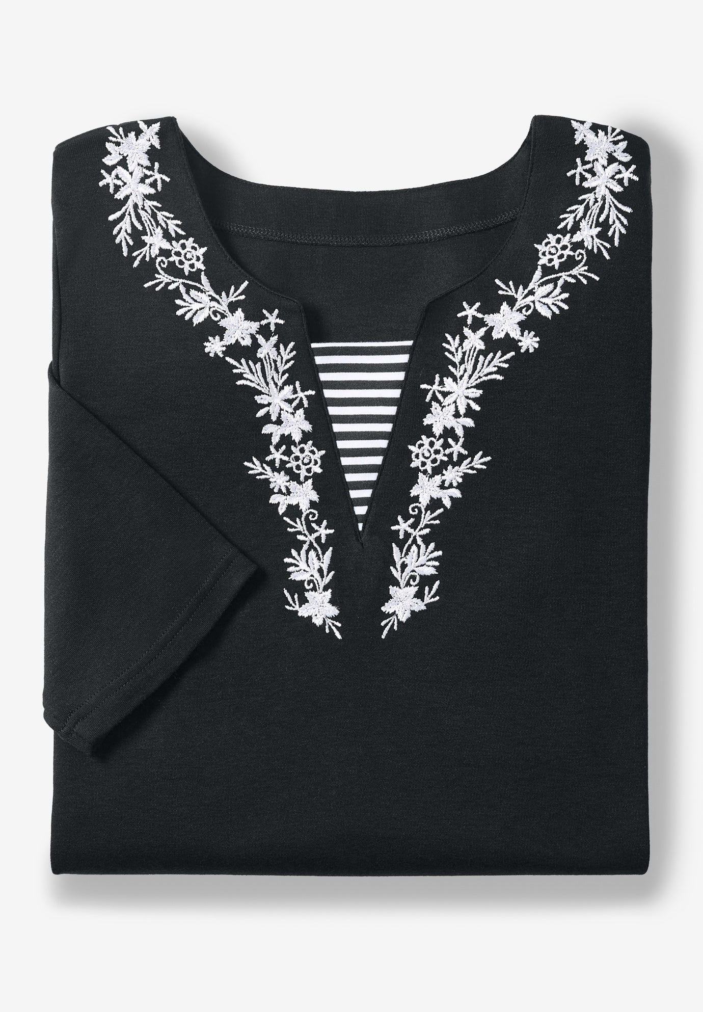 7-Day Embroidered Layered-Look Tunic image number 3