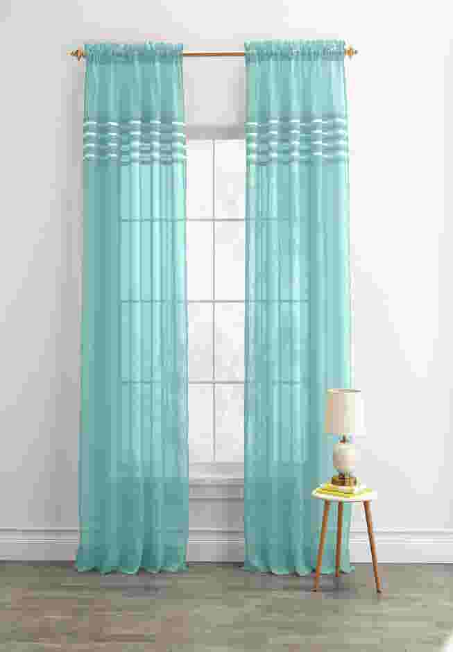 BH Studio Sheer Voile Pleated Rod-Pocket Panel image number 0