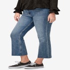 Mid-Rise Stretch Crop Bootcut Jeans image number null