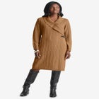 Pullover Faux Wrap Buckle Dress image number null