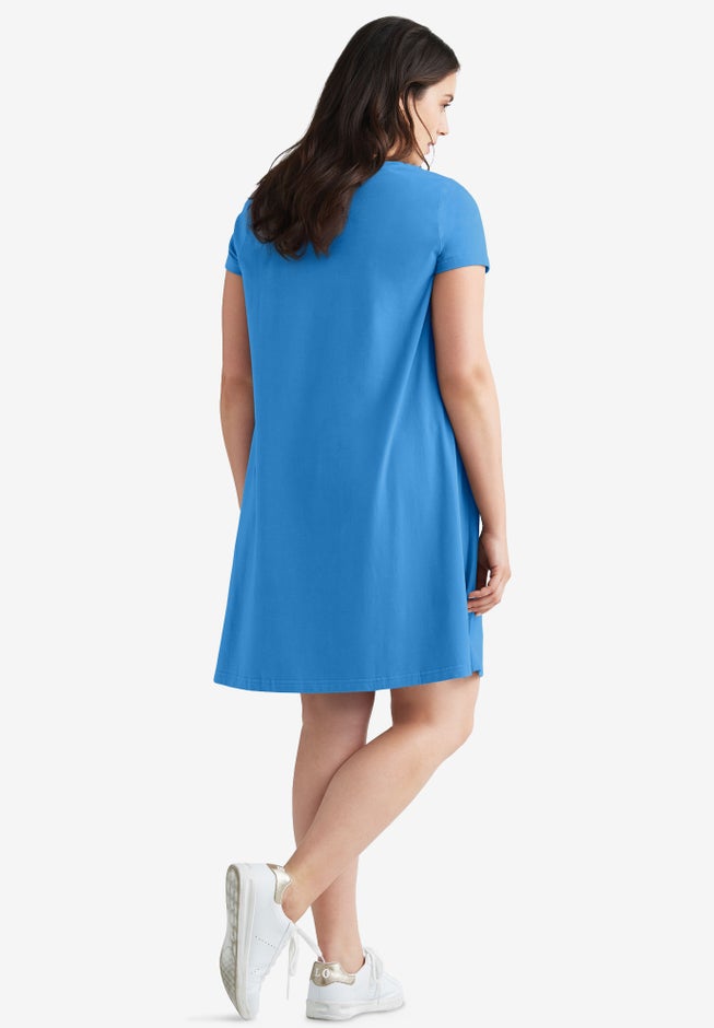 A-Line Knit Tee Dress image number 1