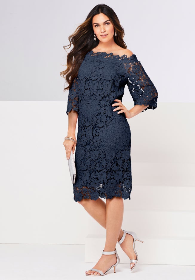Off The Shoulder Lace Dress image number 4