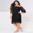 Off The Shoulder Lace Dress image number null
