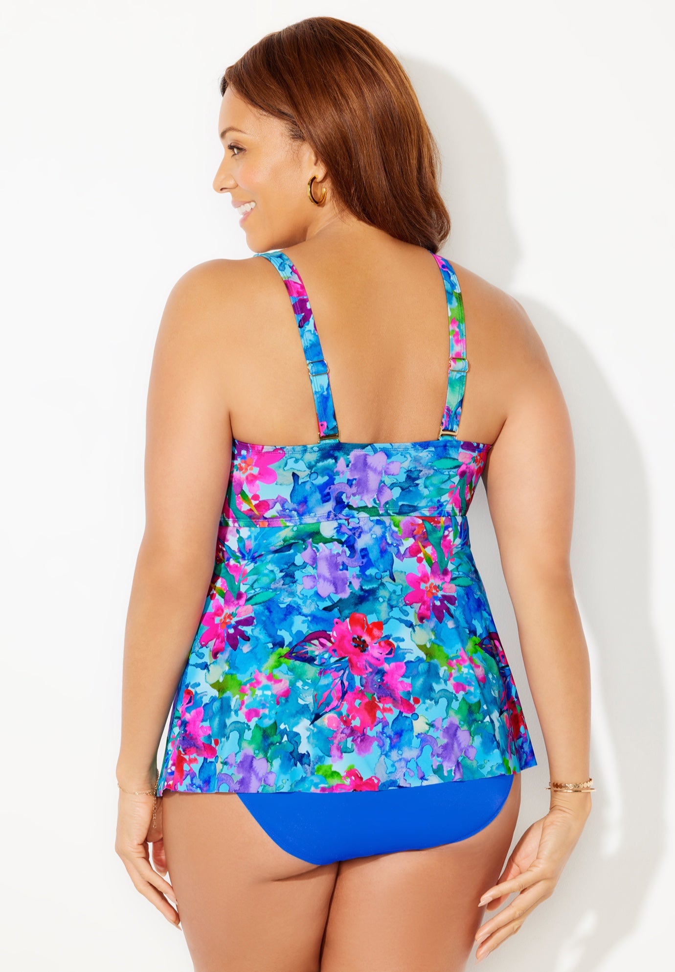V-Neck Twist Tankini Top image number 1