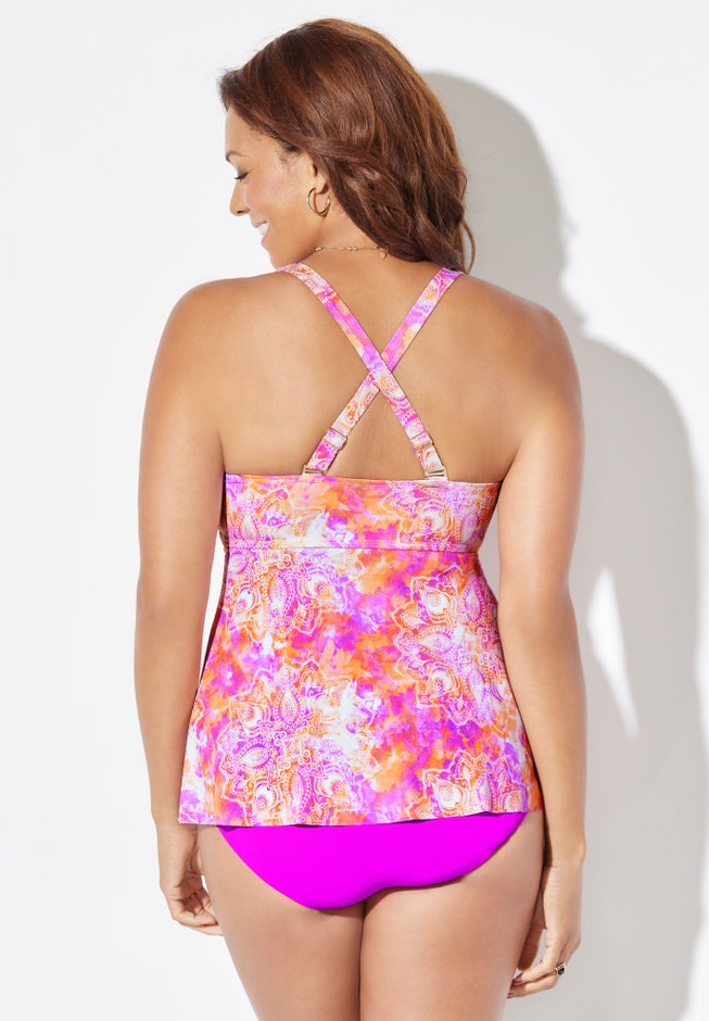 V-Neck Twist Tankini Top image number 3