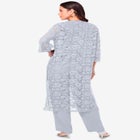 Plus Size 3-Piece Allover Lace Duster Pant Set &ndash; Formal Wear image number null