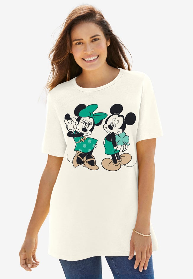 Disney Women's Short Sleeve Crew Tee St. Patrick’s Mickey image number null