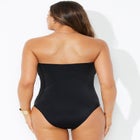 Mesh Wrap Bandeau One Piece Swimsuit image number null