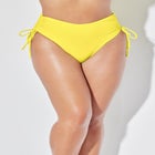 Virtuoso Ruched Side Tie Bikini Bottom image number null