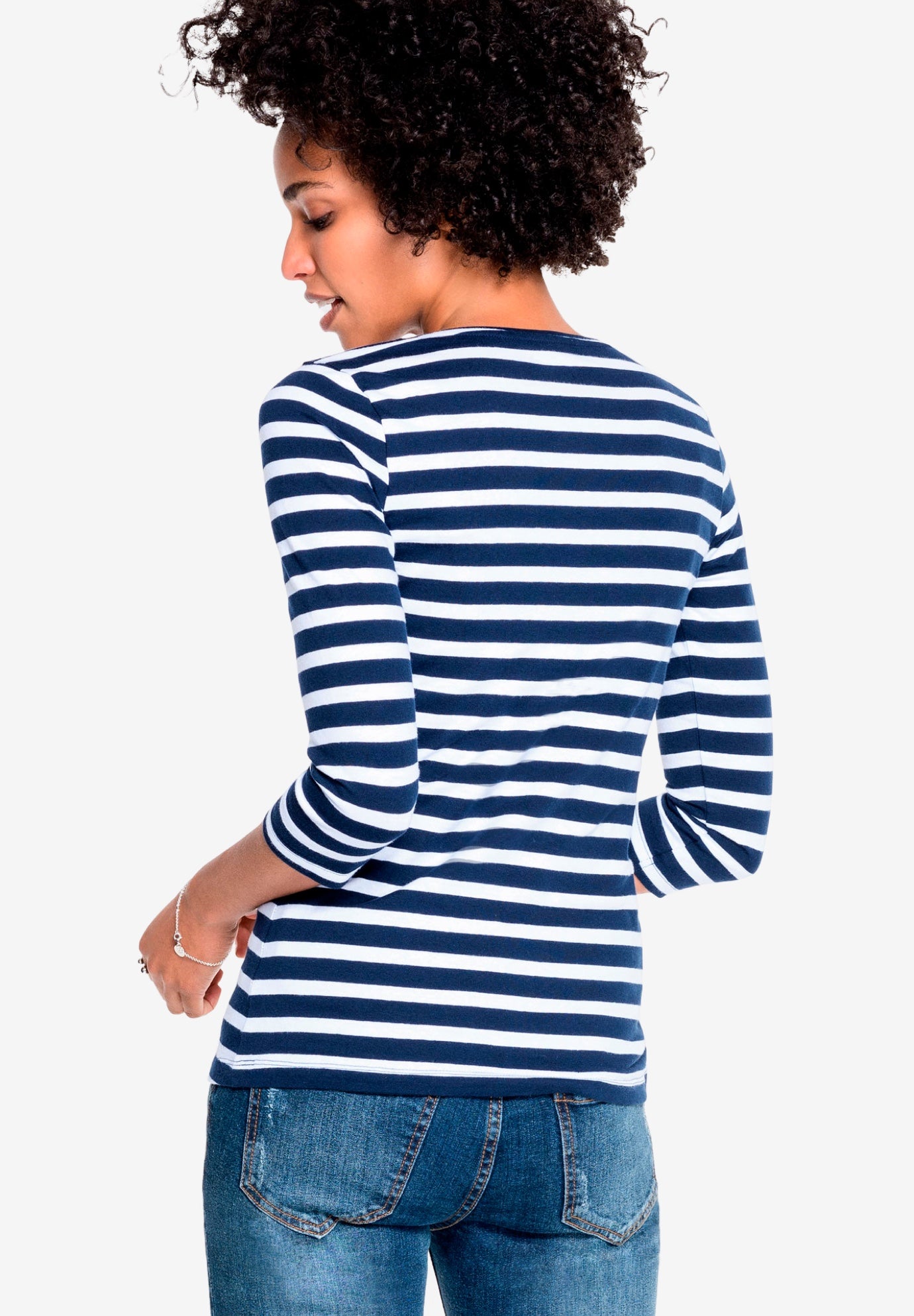 Three-Quarter Sleeve Scoop Neck Tee image number 1