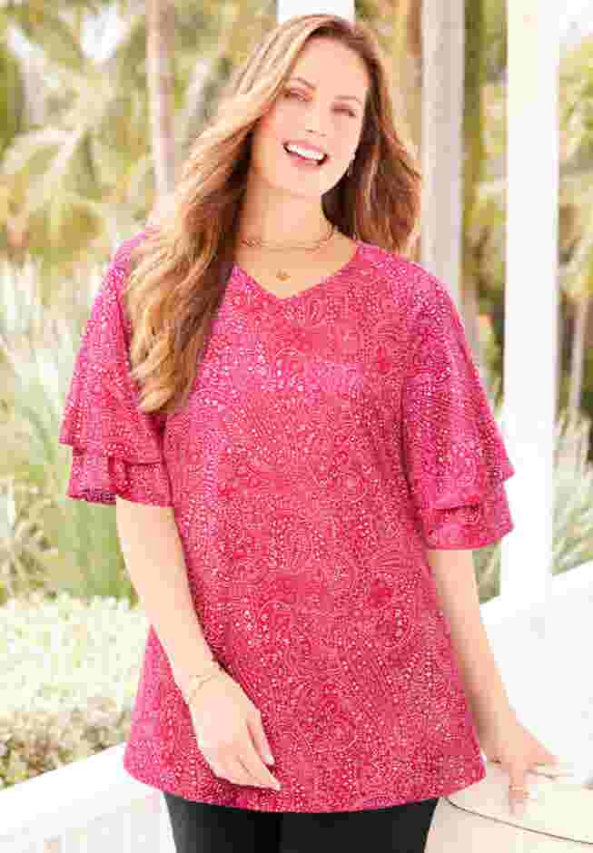 Flutter Sleeve Swing Top image number 0