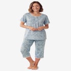 2-Piece Pintuck Tee and Capri Sleep Set image number null