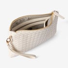 Woven Faux Leather Crossbody Bag image number null