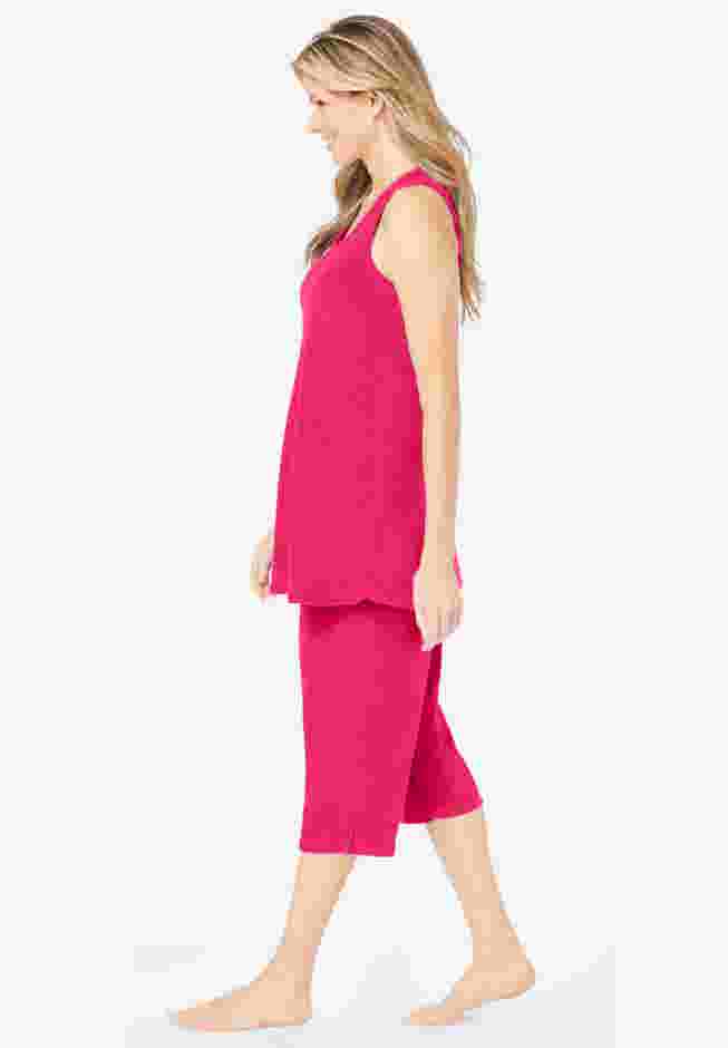 2-Piece Terry Tank and Capri Sleep Set image number 2