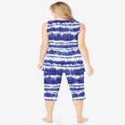 2-Piece Terry Tank and Capri Sleep Set image number null