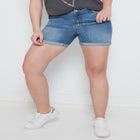 Rolled Hem Denim Shorts image number null