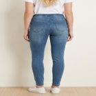Mid-Rise Stretch Denim Pull-On 4 Pocket Jeggings image number 2