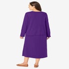 Lettuce Trim Knit Jacket Dress image number 1