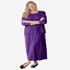 Lettuce Trim Knit Jacket Dress image number 0