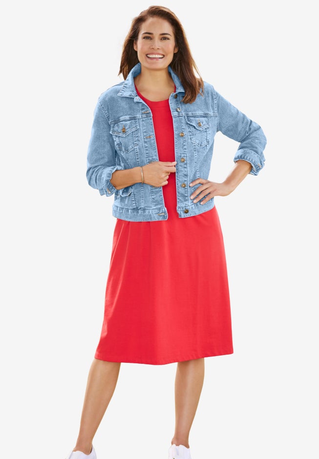 Stretch Denim Jean Jacket image number 9