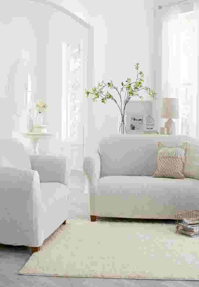 BH Studio Ikat Stretch Extra-Long Sofa Slipcover image number 1
