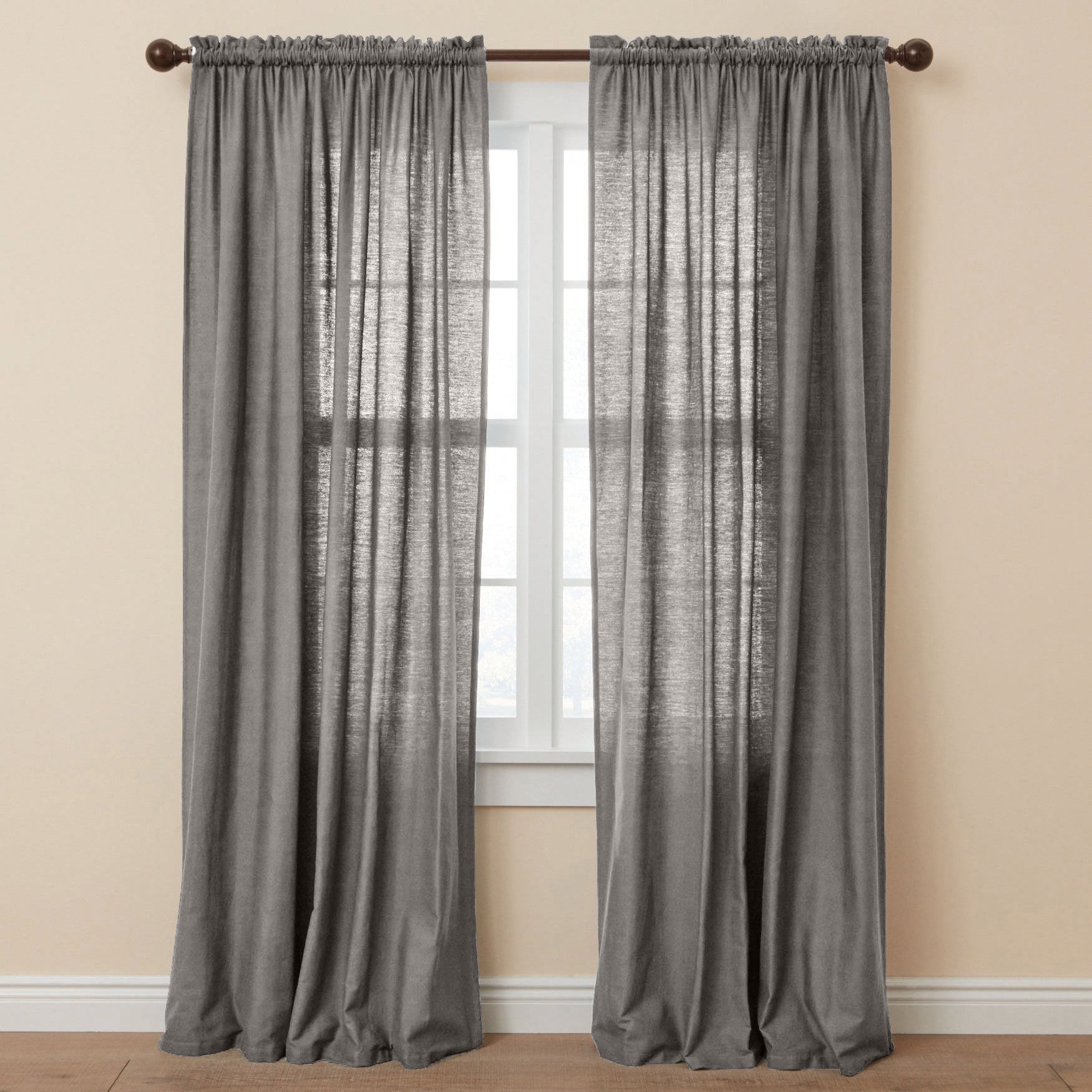 Poly Cotton Canvas Rod-Pocket Panel image number 0