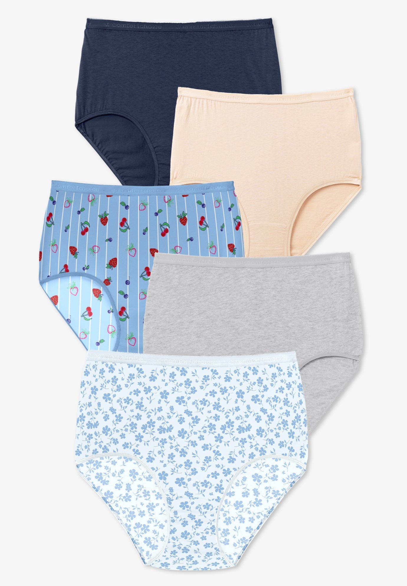 5-Pack Tag-free Full Coverage Cotton Brief image number 0