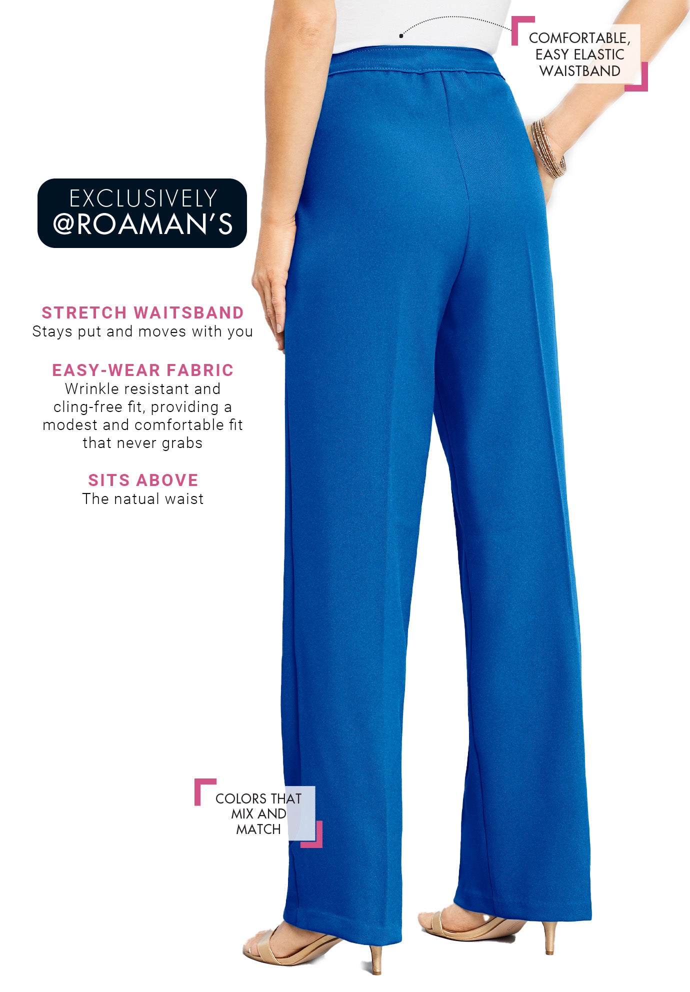 Plus Size Wide Leg Bend Over&reg; Pant image number 0