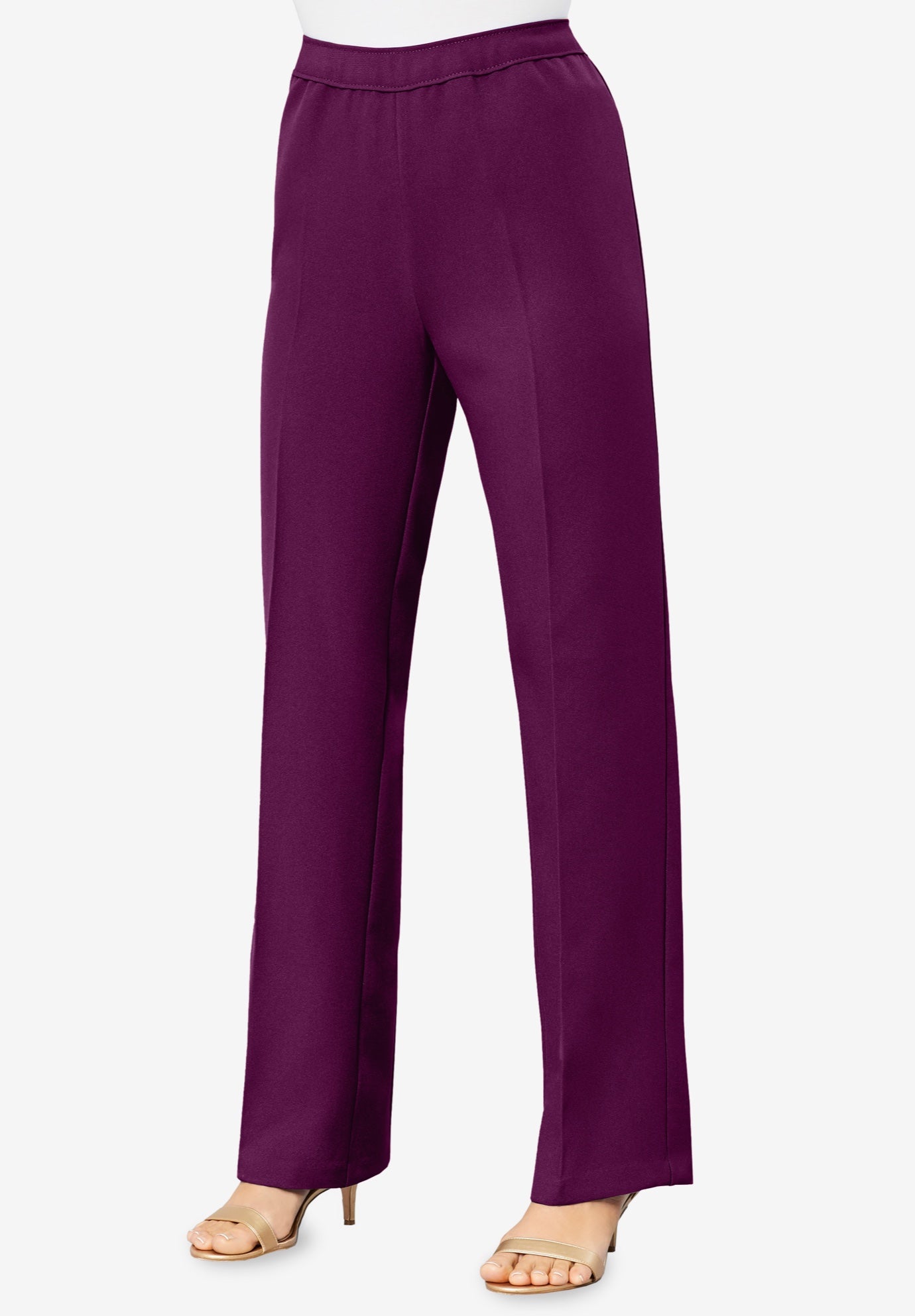 TAMME 13° WIDE SLACKS Long Length Twill Wide Leg Pant | OAK + FORT – OAK + FORT USA