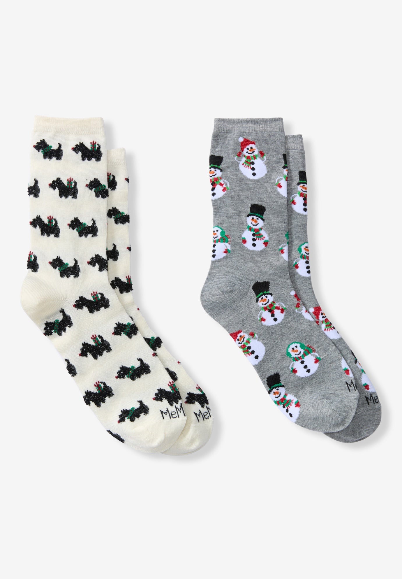 MeMoi&reg; 2-Pack Holiday Crew Socks image number 0