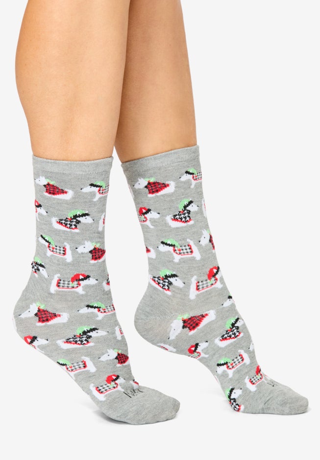 MeMoi&reg; 2-Pack Holiday Crew Socks image number 4