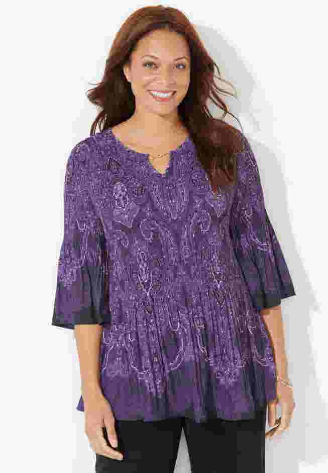 Affinity Chain Pleated Blouse image number 0