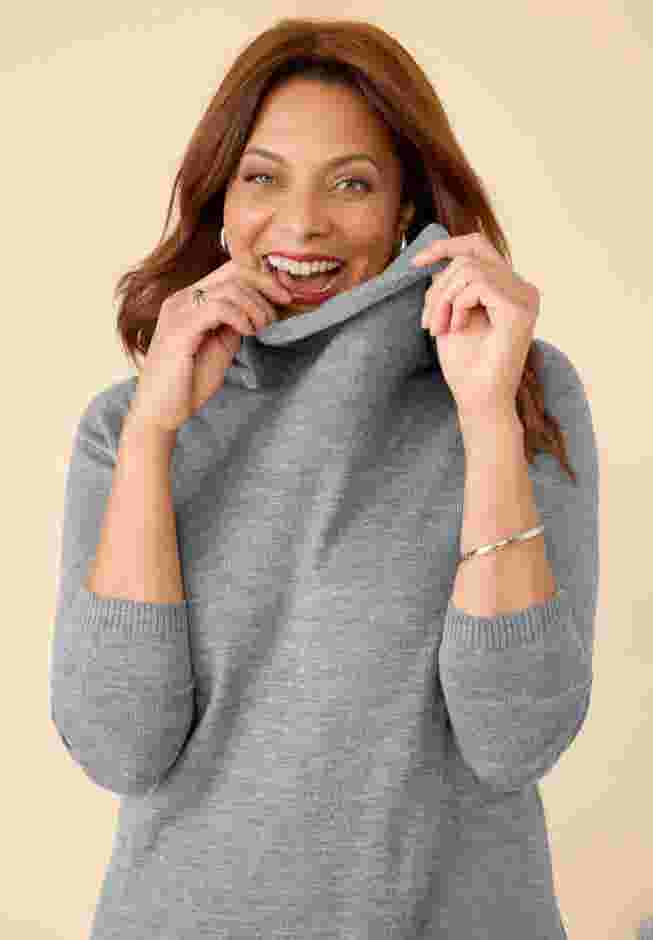 Cashmiracle™ Cowlneck Sweater image number 2