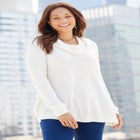 Cashmiracle™ Cowlneck Sweater image number null