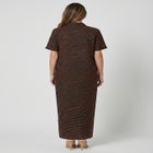 Linen Short Sleeve Maxi Dress image number null