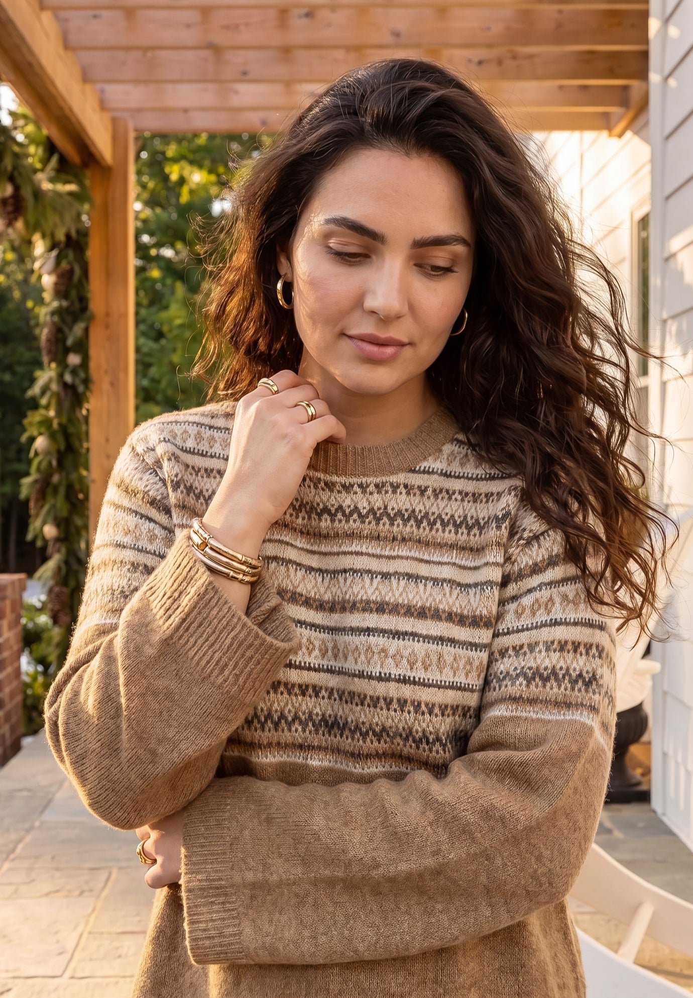 Fair Isle Pullover Sweater image number 1