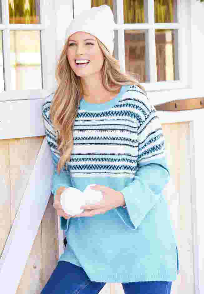 Fair Isle Pullover Sweater image number 0