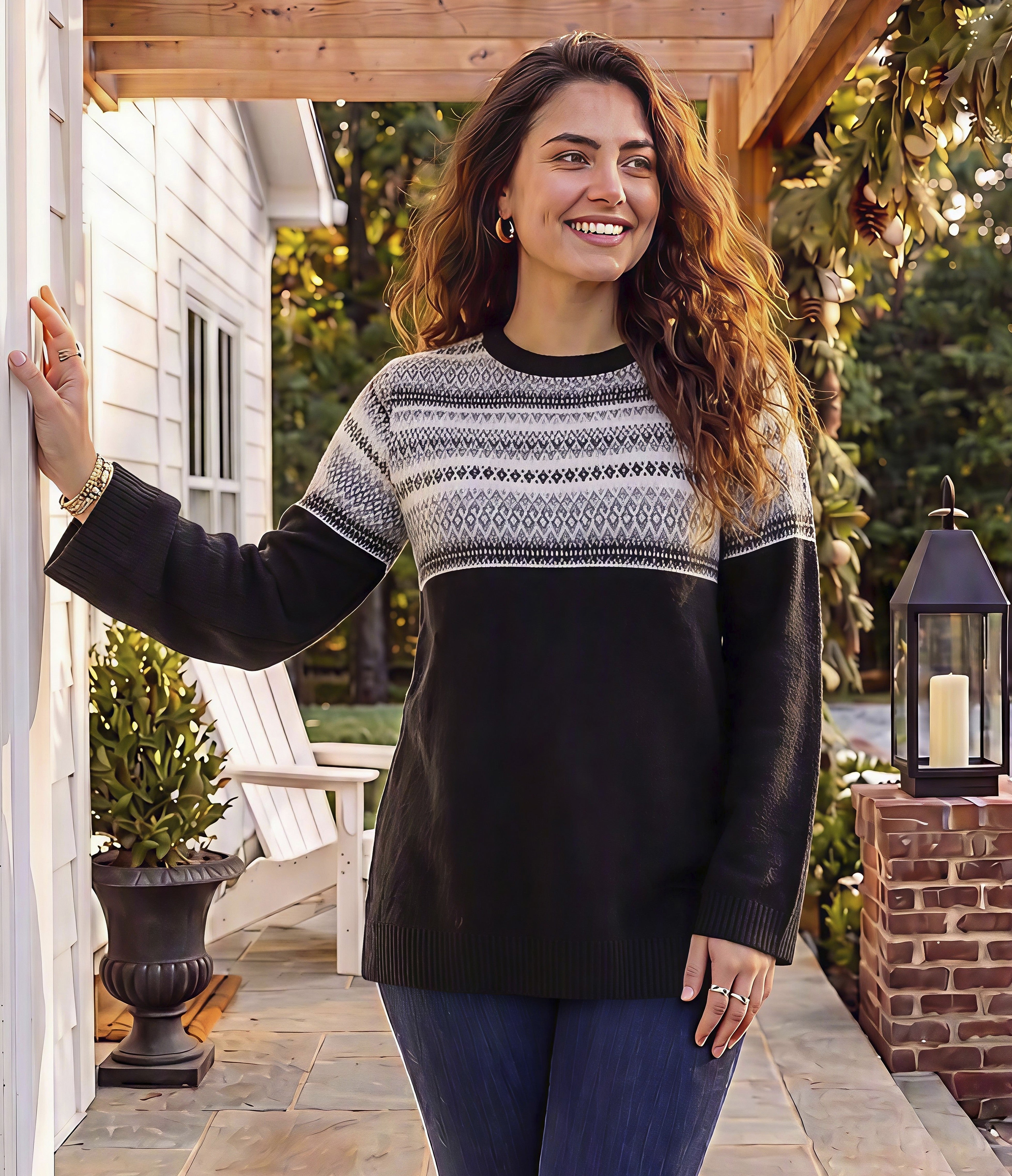 Fair Isle Pullover Sweater image number 0