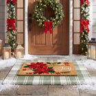 Handwoven Plaid Indoor/Outdoor Layering Rug image number 4