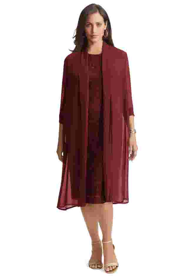 2-Piece Lace Jacket Dress image number 0