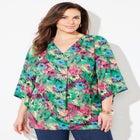 V-Neck Angel Sleeve Blouse image number null