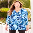 V-Neck Angel Sleeve Blouse image number null