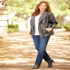 Faux Leather Moto Jacket image number null