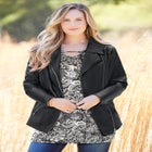 Faux Leather Moto Jacket image number null