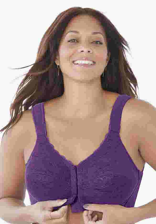 Front Close Wireless Posture Bra image number 3