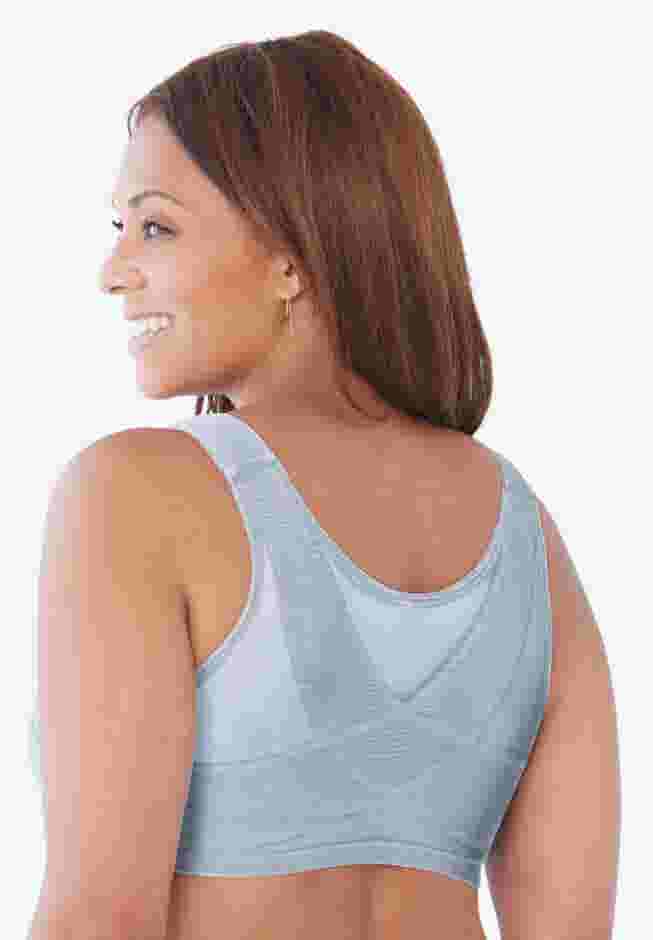 Front Close Wireless Posture Bra image number 1
