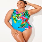 Chlorine Resistant High Neck One Piece Swimsuit image number null