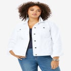 Plus Size Classic Stretch Denim Jacket image number null