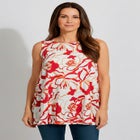 Stretch Knit Sleeveless Swing Tunic image number null